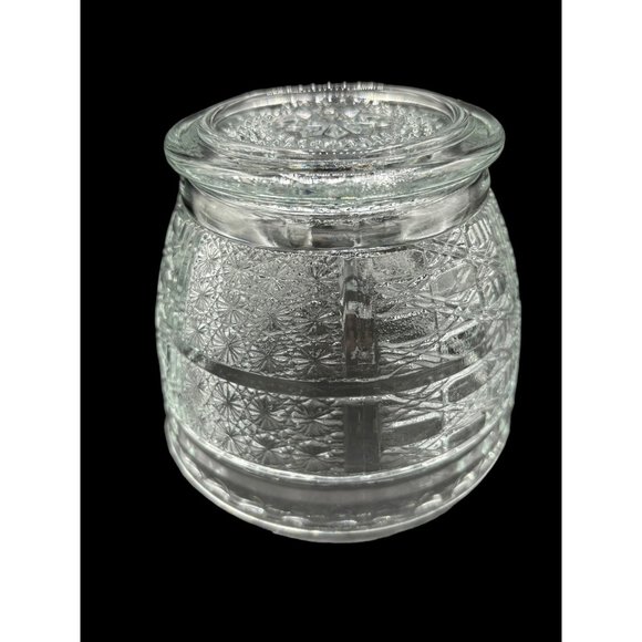 Vintage Pressed Glass Covered Candy Dish - Picture 5 of 8